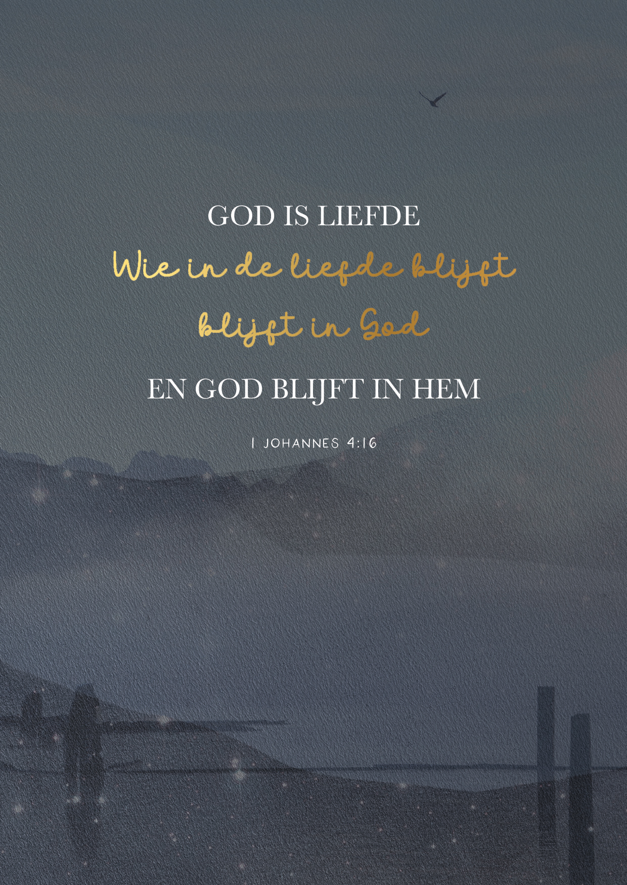 Poster A4 God is liefde