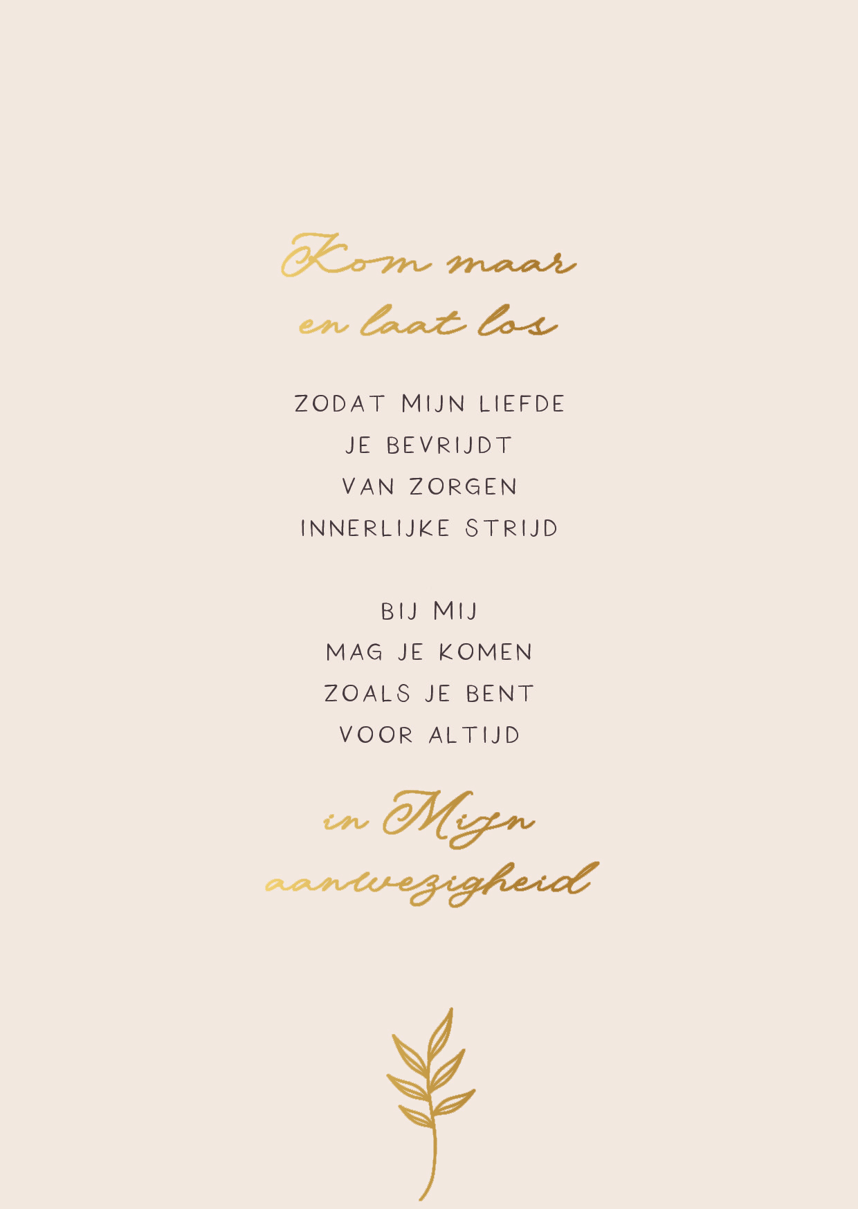 Poster A4 Kom maar en laat los