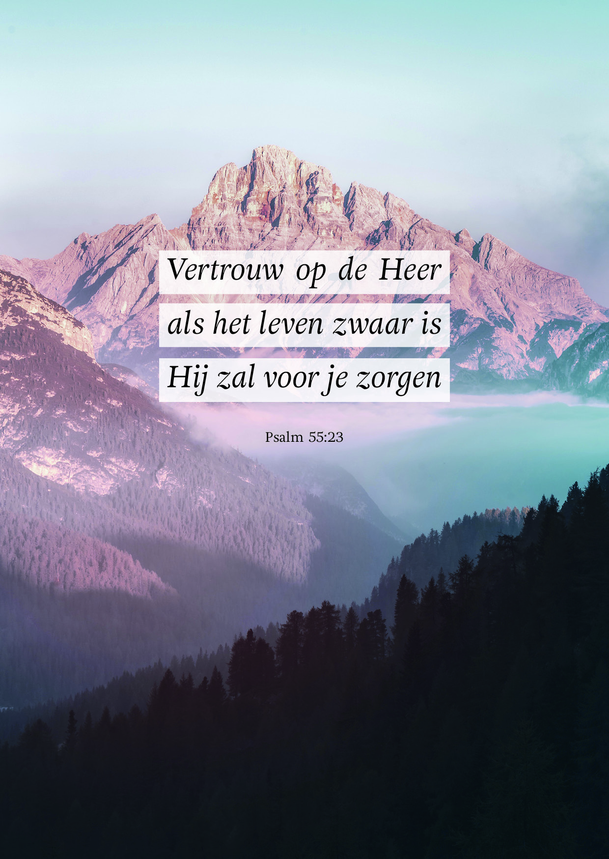 Poster A4 Vertrouw op de Heer