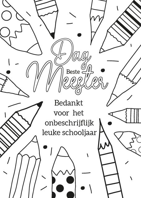 Kleurkaart Dag Beste Meester