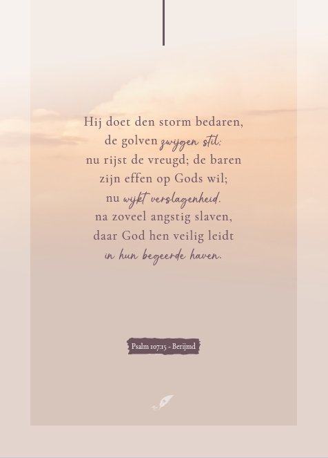 Hij doen den storm bedaren