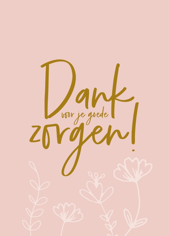 Dank voor je goede zorgen - Bedankt - Baaij Light Cards Webshop